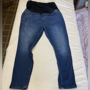 Isabel Skinny Leg Maternity Jeans with Over Belly - size 14